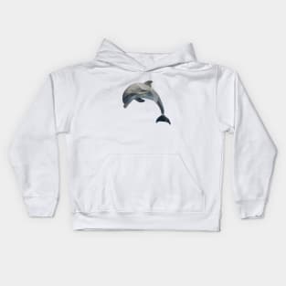 dolphin lowpoly art Kids Hoodie